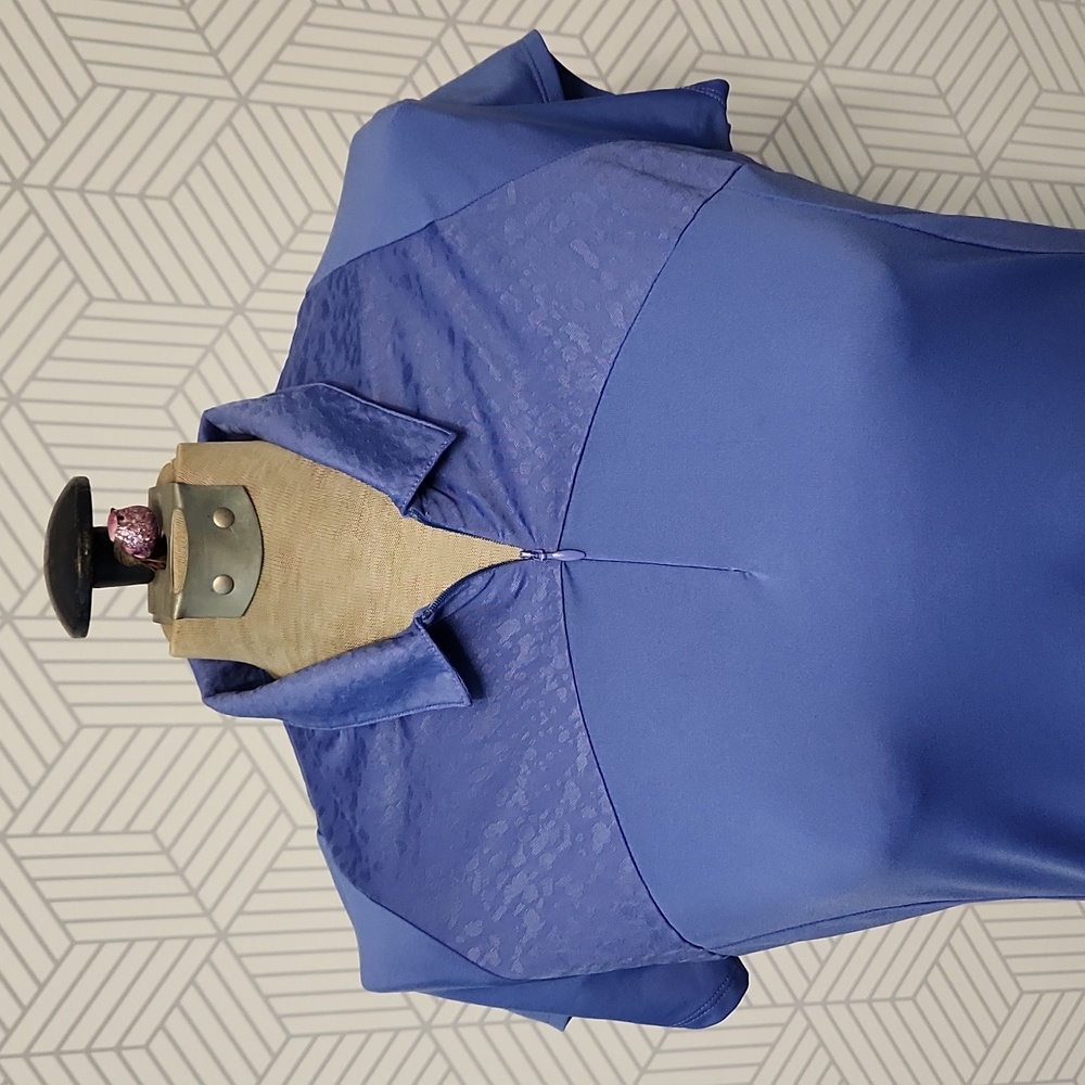 Adidas Periwinkle Blue Women's Golf Polo with Cap Sleeves Climacool Size Medium - Picture 8 of 8